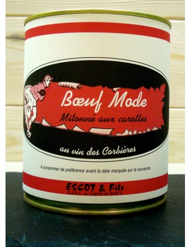 → Une conserve de boeuf mode | Escot et Fils