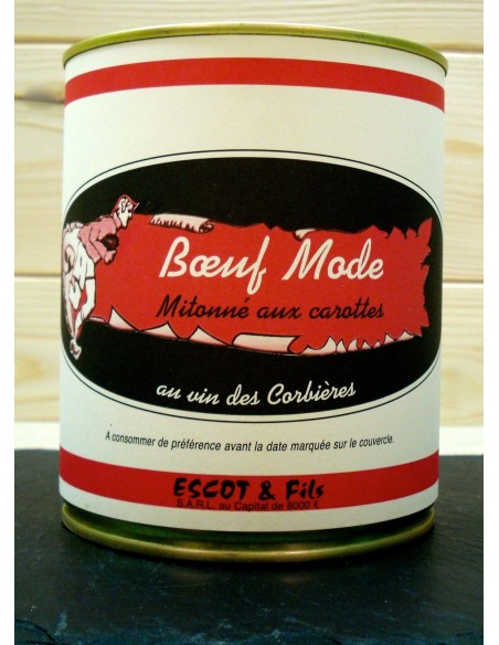→ Une conserve de boeuf mode | Escot et Fils