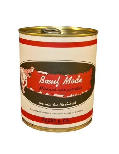 → Une conserve de boeuf mode | Escot et Fils