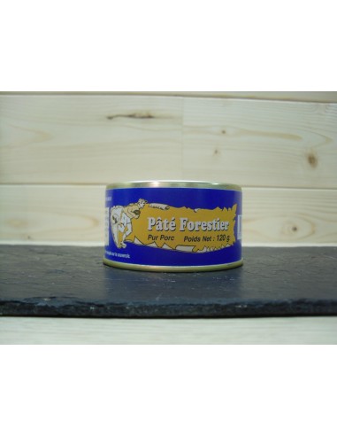 Paté forestier pur porc en conserve 120g | Escot et Fils