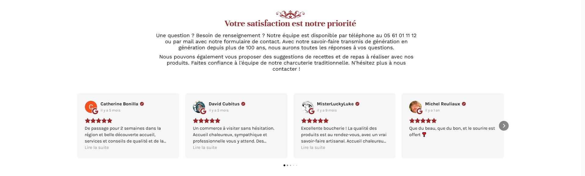 Avis Google Escot & Fils